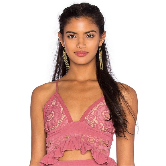 For Love And Lemons Tops - For love and lemons crop top with lace detailing